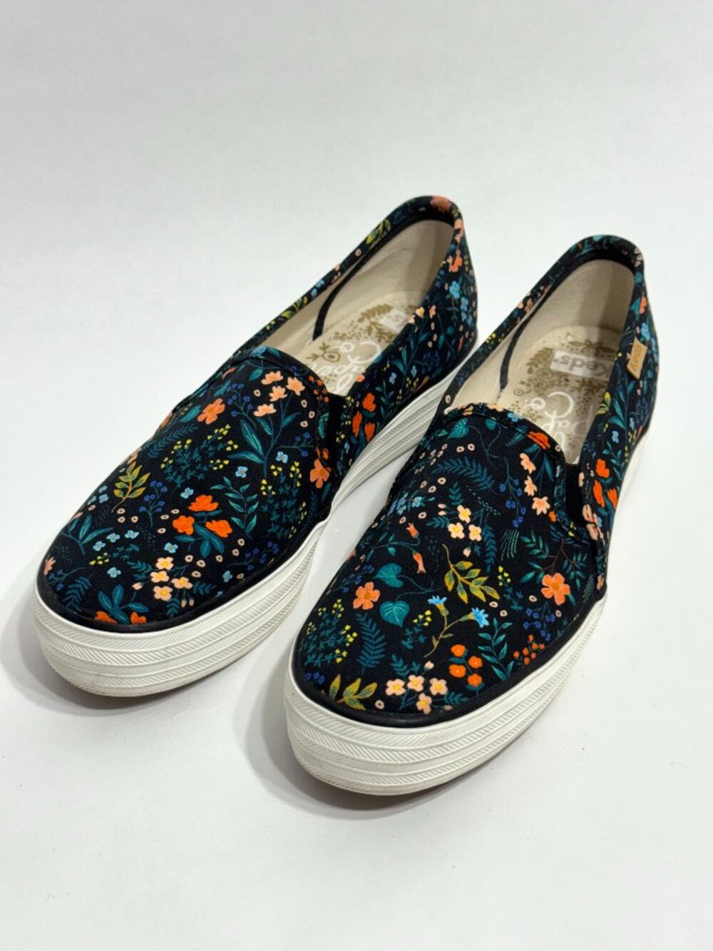 Rifle Paper Co Keds Floral Triple Decker Slip-On US 6.5 Womens Sneakers Wildwood